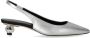 Weekend Max Mara Zilveren Nappa Leren Slingback Pumps - Thumbnail 1