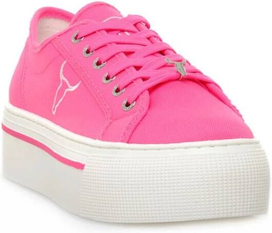Windsor Smith Canvas Roze Sneakers voor Modieuze Vrouwen Pink Dames