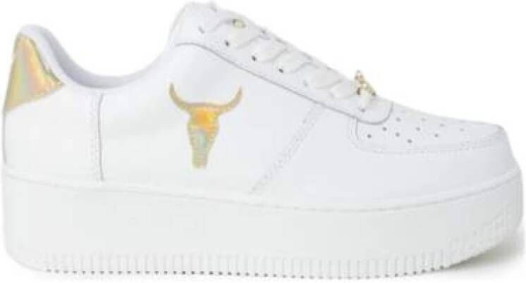 Windsor Smith Dames Bianca Leren Sneakers Wit Dames