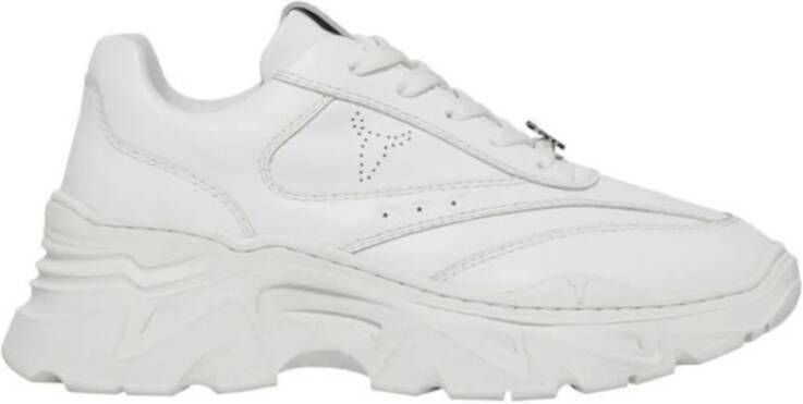 Windsor Smith Dames Sneakers van Leer met Logo White Dames