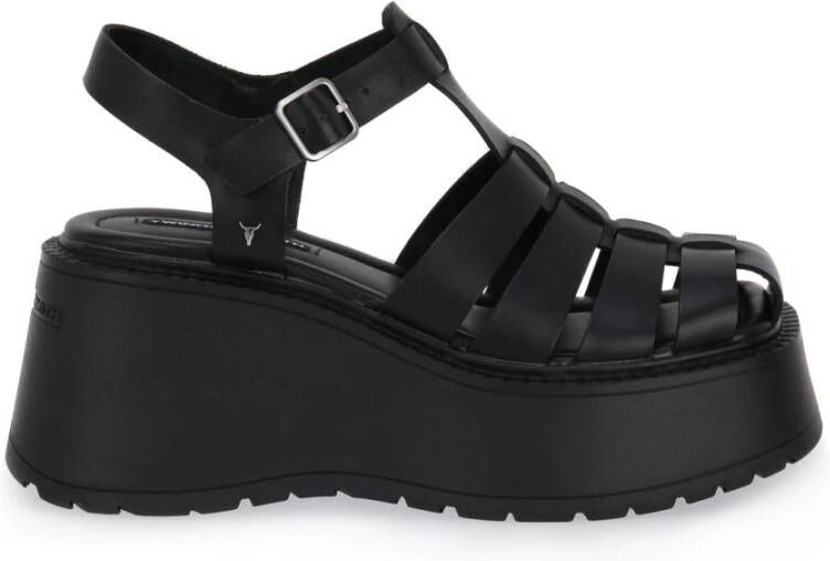 Windsor Smith Hoogwaardige zwarte leren sleehakken Black Dames