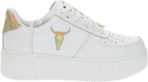 Windsor Smith Dames Bianca Leren Sneakers White Dames