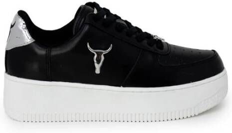 Windsor Smith Zwarte Leren Dames Sneakers met Logo Black Dames