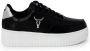 Windsor Smith Zwarte Leren Dames Sneakers met Logo Zwart Dames - Thumbnail 4