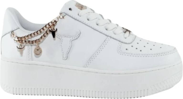 Windsor Smith Witte Brave Gouden Ketting Sneakers White Dames