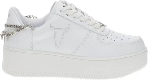Windsor Smith Witte Leren Stierhoofd Sneakers White Dames