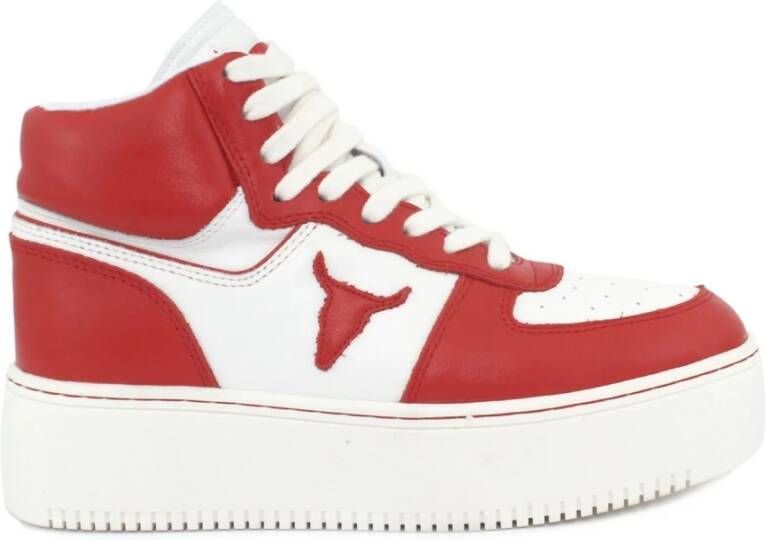 Windsor Smith Witte Rode Lage Sneakers