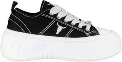 Windsor Smith Zwarte Canvas Platform Sneakers Intentions