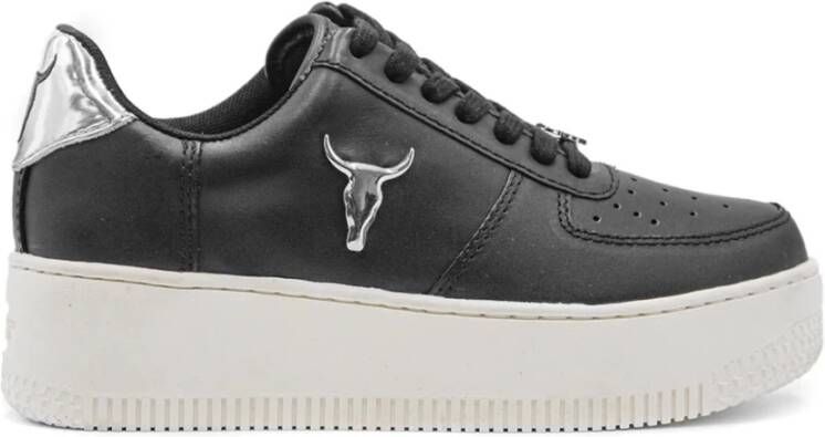 Windsor Smith Zwarte Leren Dames Sneakers met Logo Zwart Dames