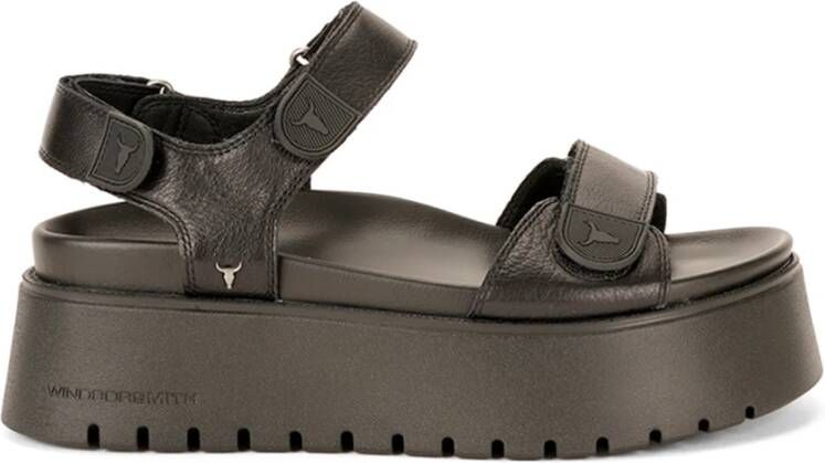 Windsor Smith Zwarte platte schoenen zachte koe