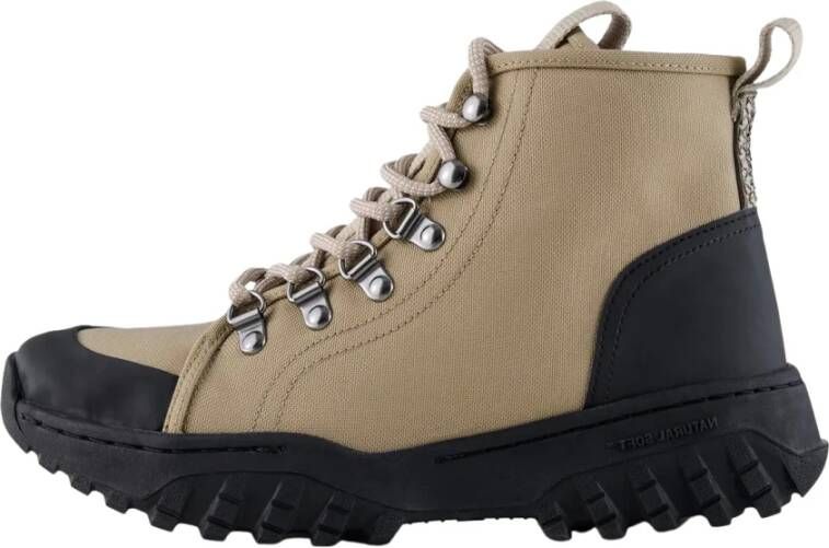 Woden Stijlvolle leren veterschoen Beige Dames