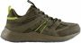 Woden Groene festival sneakers met visleer detail Green - Thumbnail 1