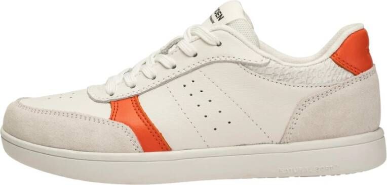 Woden Bjork Mix Klassieke Sneaker met Tijdloos Ontwerp en Comfort White Dames