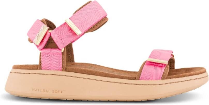 Woden Comfortabele textielband sandalen