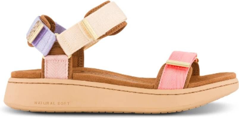 Woden Comfortabele textielband sandalen