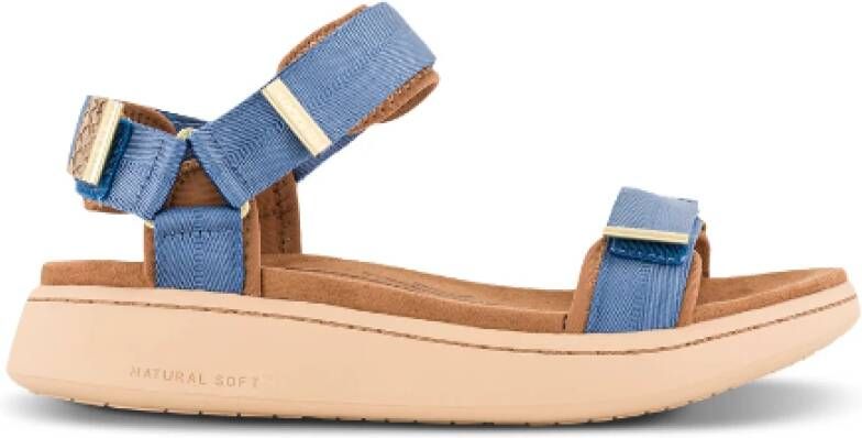 Woden Comfortabele textielband sandalen