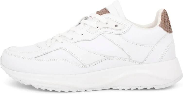 Woden Elegante Leren Sneaker White Dames