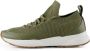 Woden Trendy textielsneaker met visleerdetails Green Dames - Thumbnail 3