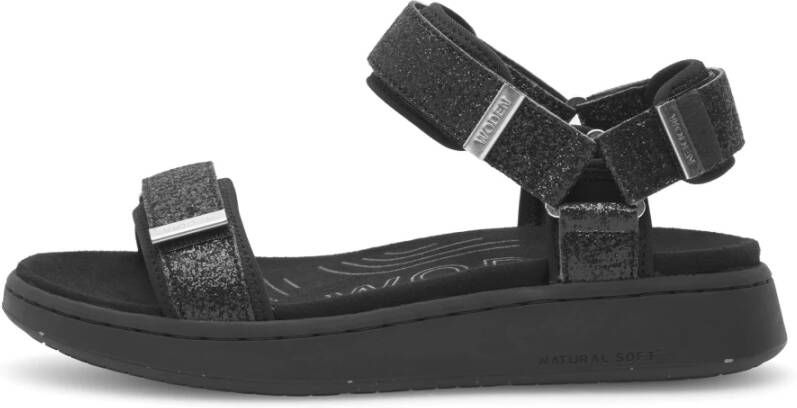 Woden Glitter Line Sandaal Zwart Modern Comfort - Foto 3