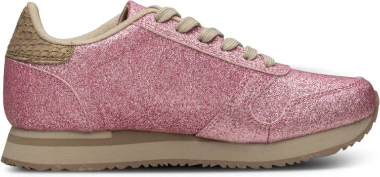 Woden Glitter Sneakers Ydun Icon Pink Dames