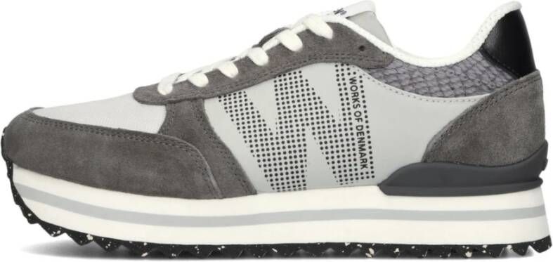 Woden Grijze Plateau Sneakers voor Dames