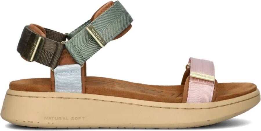 Woden Groene Dames Sandalen Line - Foto 4