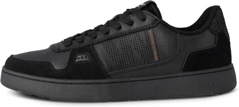 Woden Halfdan Herensneaker met Natural Soft Technology Black Heren