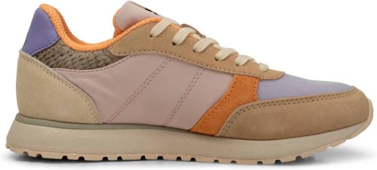 Woden Innovatieve Color-Blocked Sneakers met visleren details Beige Dames - Foto 3