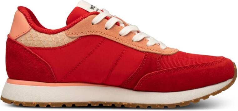 Woden Innovatieve Color-Blocked Sneakers Red Dames