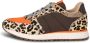 Woden Leopard Tijger Koeienhaar Slimme Modus Sneakers Brown Dames - Thumbnail 2