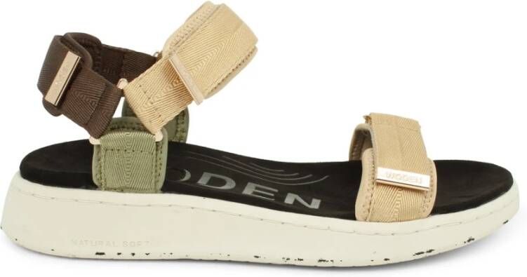 Woden Lijn multi sandalen Beige Dames