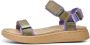 Woden Stijlvolle en comfortabele Line sandaal met verstelbare bandjes en leren details Purple Dames - Thumbnail 1
