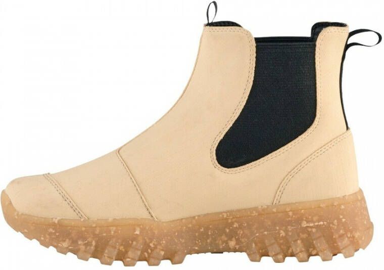 Woden Magda Rubber Track Boot Beige Dames