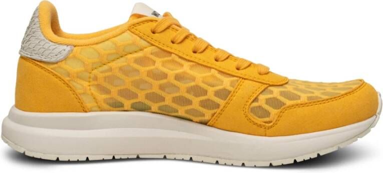 Woden Open Mesh Sneaker Yellow Dames