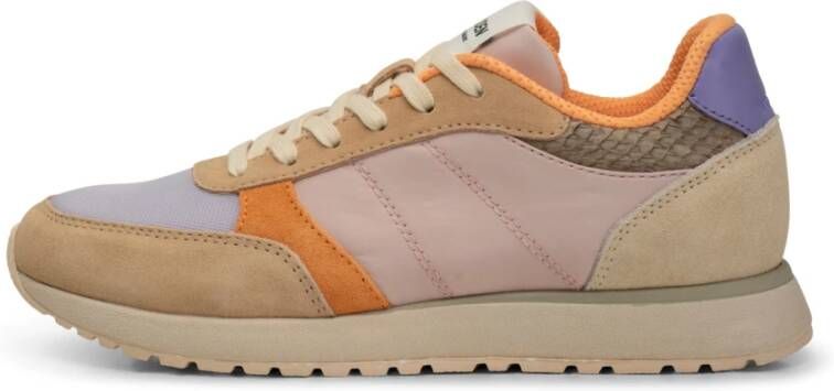 Woden Innovatieve Color-Blocked Sneakers met visleren details Beige Dames - Foto 4