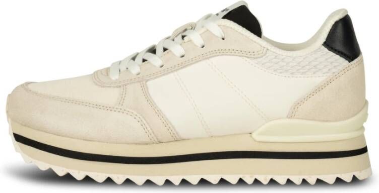 Woden Ronja Plateau Sneaker met Color-Blocked Details White Dames