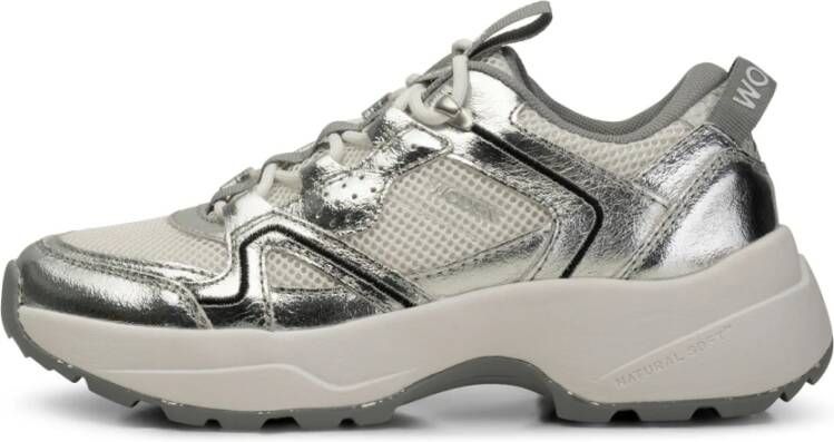 Woden Sif Metallic Grijs Dames