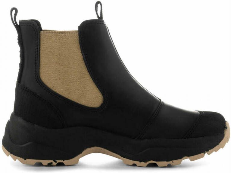 Woden Waterdichte Chelsea Boots met Visleren Details Black Dames