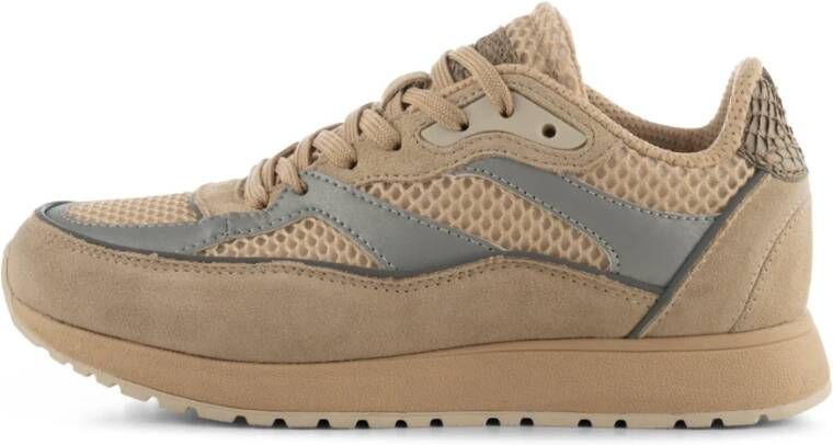 Woden Reflecterende Sneaker Hailey Beige Dames - Foto 3