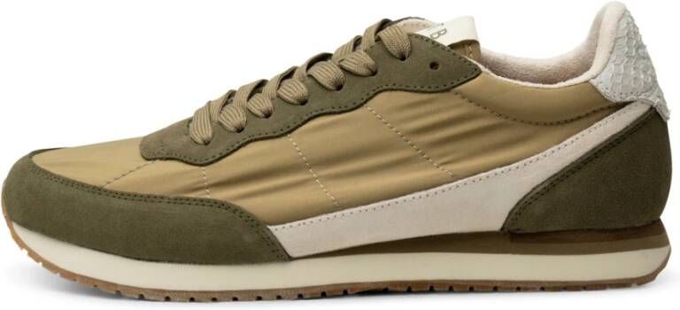 Woden Retro Textiel Sneakers Green Heren