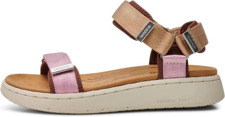 Woden Stijlvolle Comfortabele Platte Sandalen Multicolor Dames