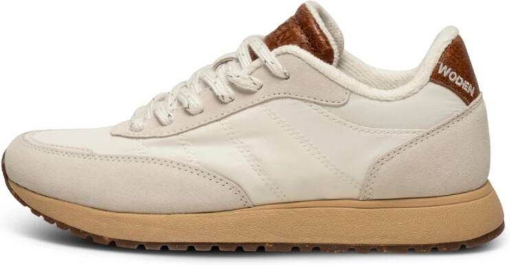 Woden Vintage Sneaker Collectie Beige Dames