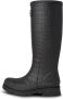 Woden Waterdichte Krokodillenprint Regenlaars Black Dames - Thumbnail 2