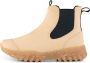 Woden Waterdichte Rubber Track Laars met Visleren Details Beige Dames - Thumbnail 2