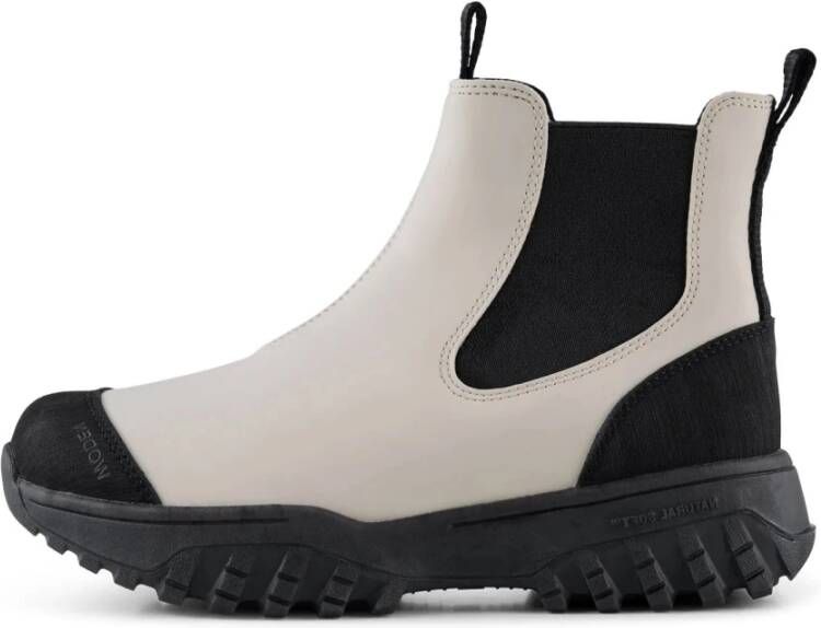 Woden Waterdichte Track Laars van Natuurrubber Beige Dames