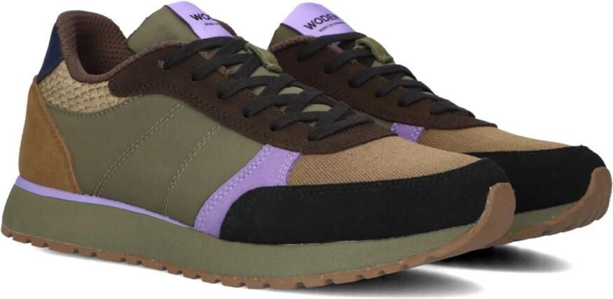 WODEN Sneakers laag 'Ronja' bruin olijfgroen lavendel zwart - Foto 7