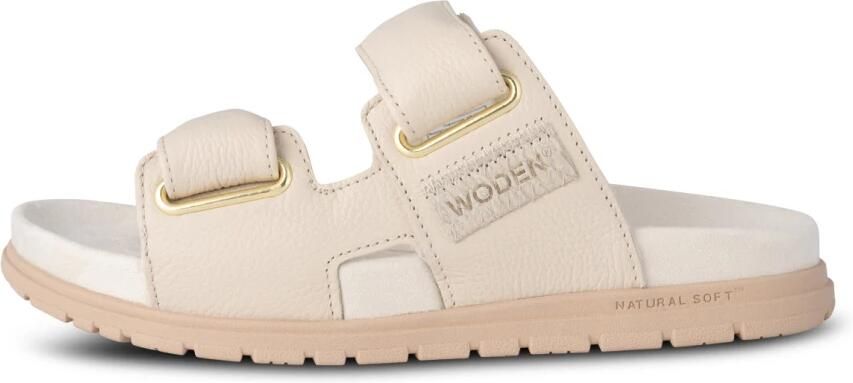 Woden Lisa Leather Sandalen Beige Dames