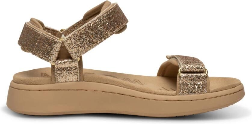 Woden Sandaal -Line Glitter Coffee Cream - Foto 7