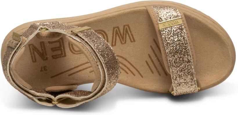 Woden Sandaal -Line Glitter Coffee Cream - Foto 8