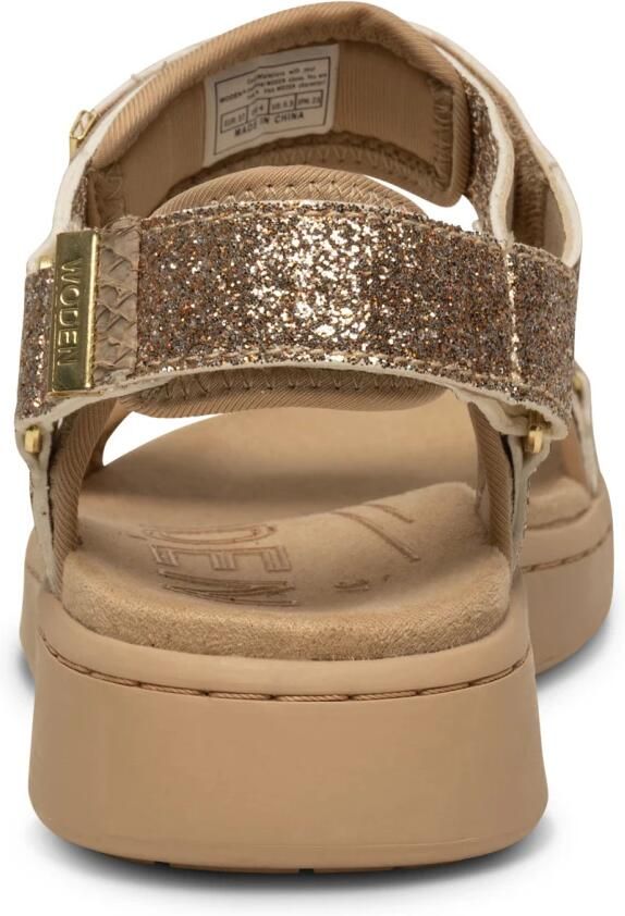 Woden Sandaal -Line Glitter Coffee Cream - Foto 3
